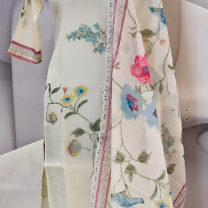 Ivory Floral Elegance Kurta Set