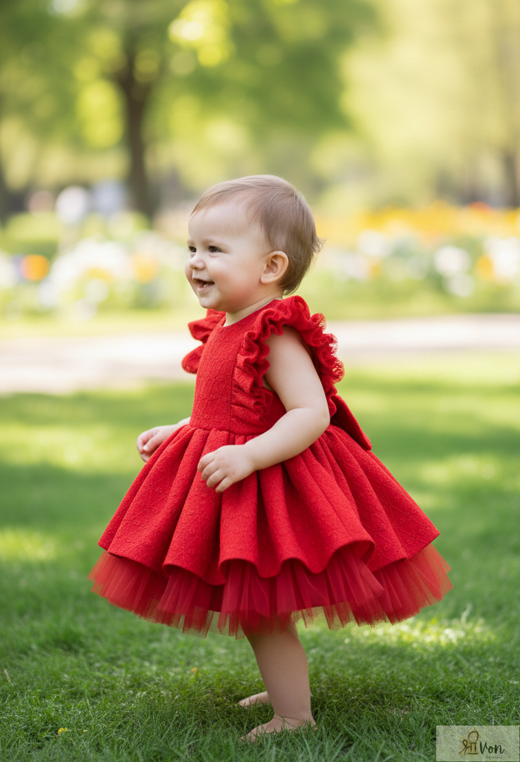 Little Red Ruffle Dream' dress! - Image 4