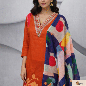 Rangriti Mosaic – Cotton Mixed Suit Set with Printed Dupatta