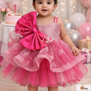 Princess Pearl Bow Party Dress