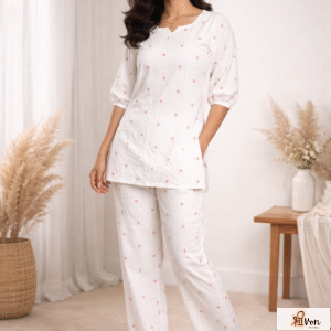 Ivory Blossom Cotton Co-ord Set